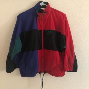 Nike Vintage Color Block Windbreaker Jacket